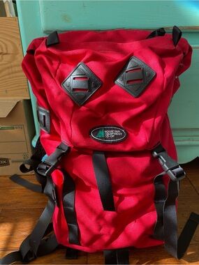 Vintage Mountain Equipment Co-op Red Outdoor Backpack